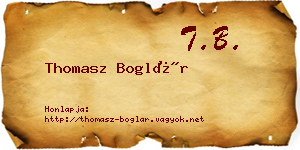 Thomasz Boglár névjegykártya